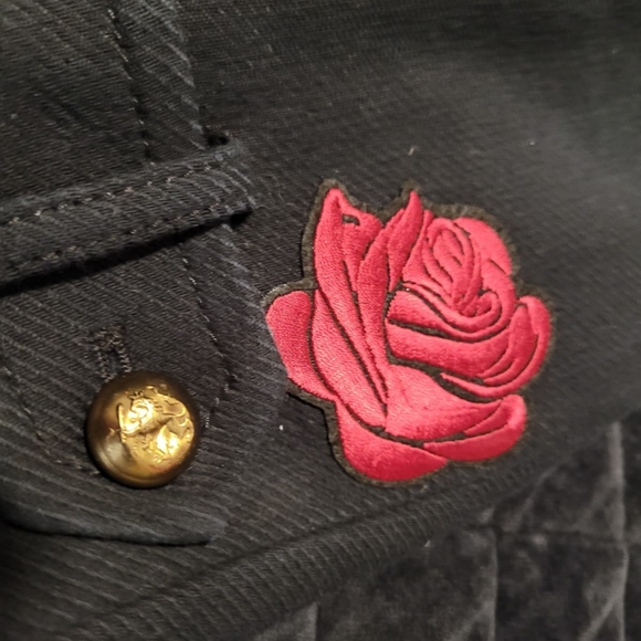 Abercrombie and Fitch Navy Pea Coat with Designer Applique - Picture 3 of 9